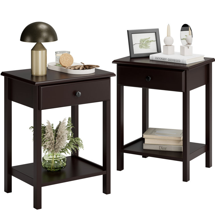 Tall dark deals brown nightstand